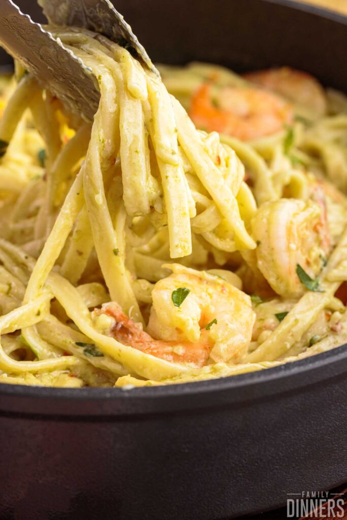 easy lemon garlic shrimp pasta