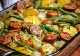 sausage green bean potato casserole