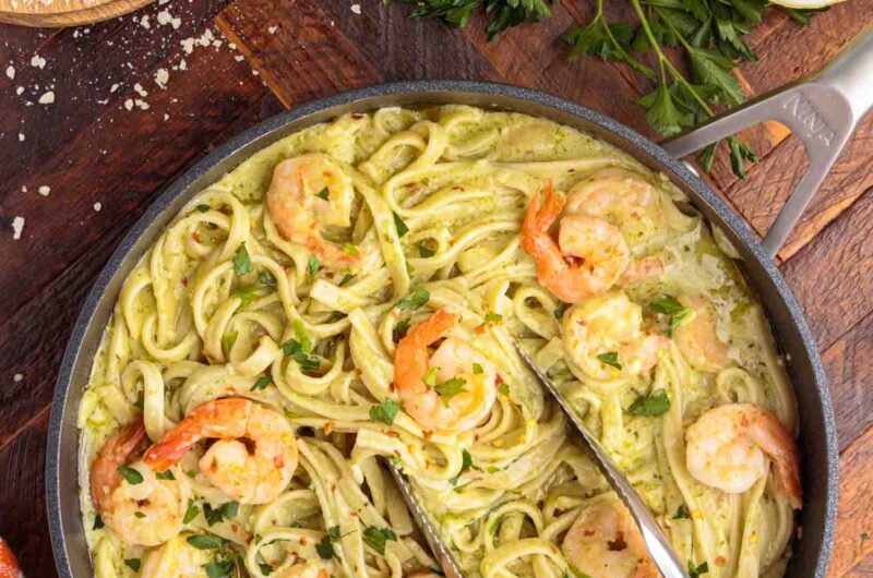 easy lemon garlic shrimp pasta